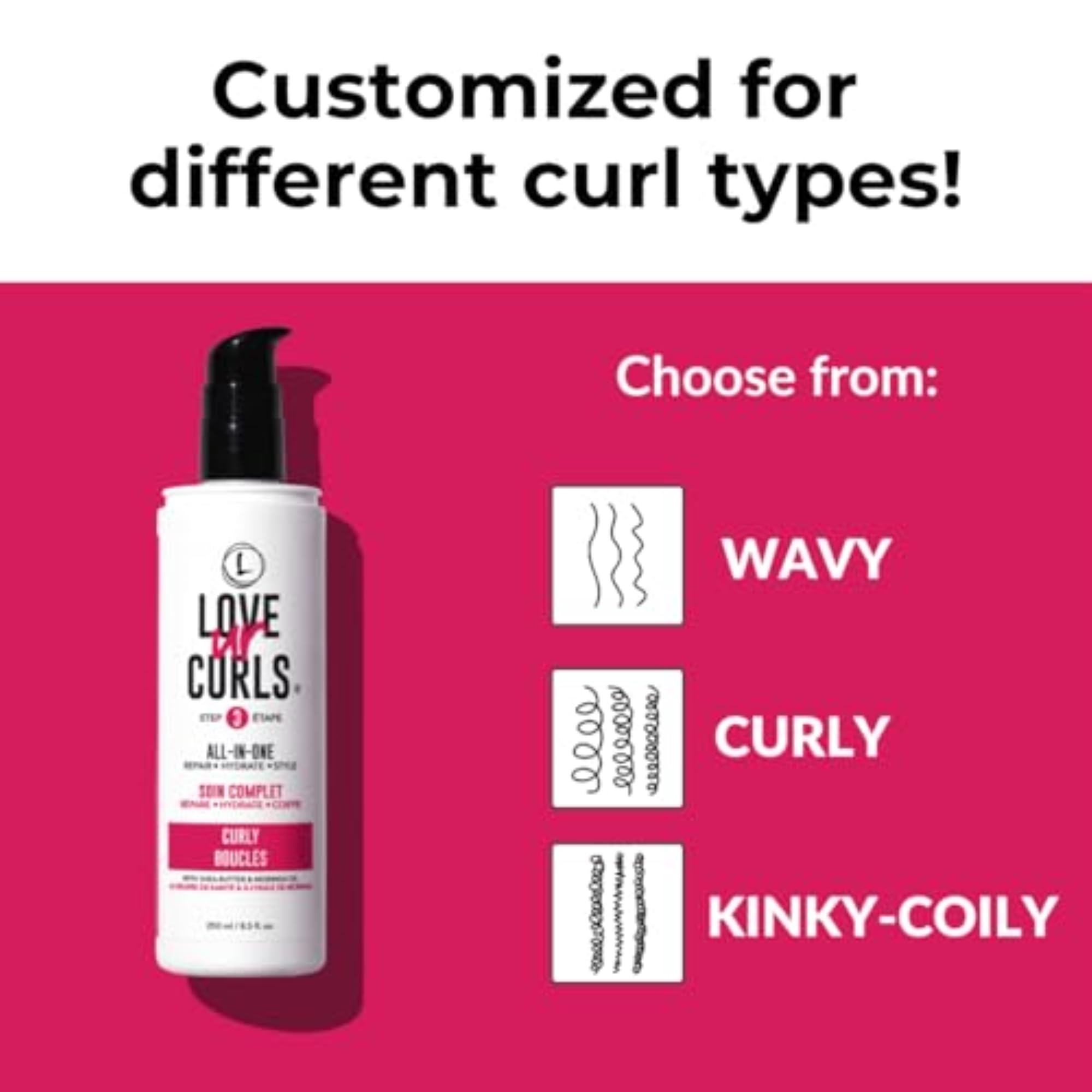 Love Ur Curls shea and moringa ingredients highlighting nourishment