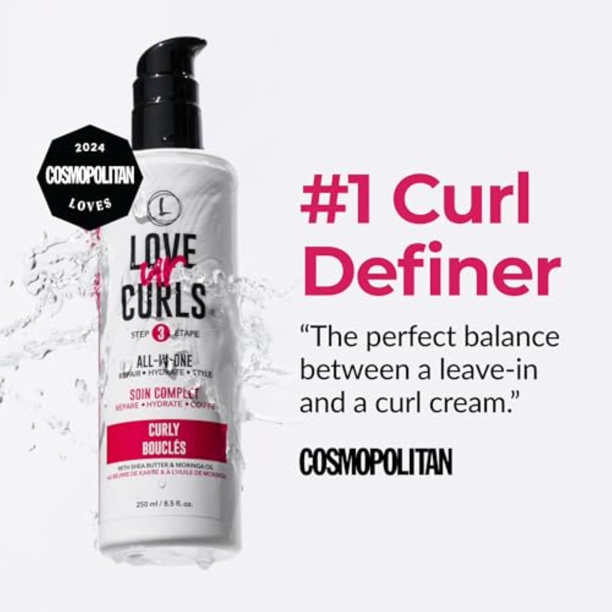 Love Ur Curls cream texture close-up showing smooth, non-greasy finish