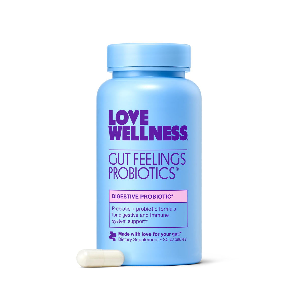 Love Wellness front packaging showing bottle and label benefits