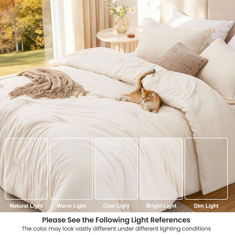 Love's cabin folded comforter demonstrating lightweight compressibility for storage