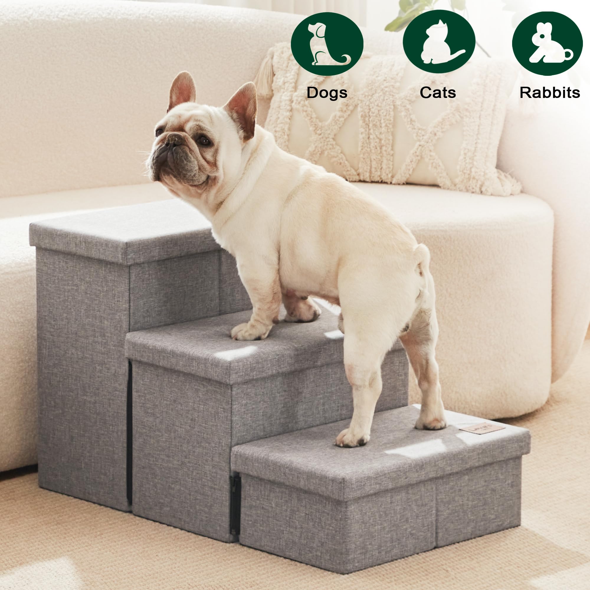 Love's cabin size comparison next to bed showing suitable fit for up to 20-inch high furniture