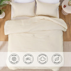 Love's cabin detailed fabric texture showing prewashed crinkle for cozy softness