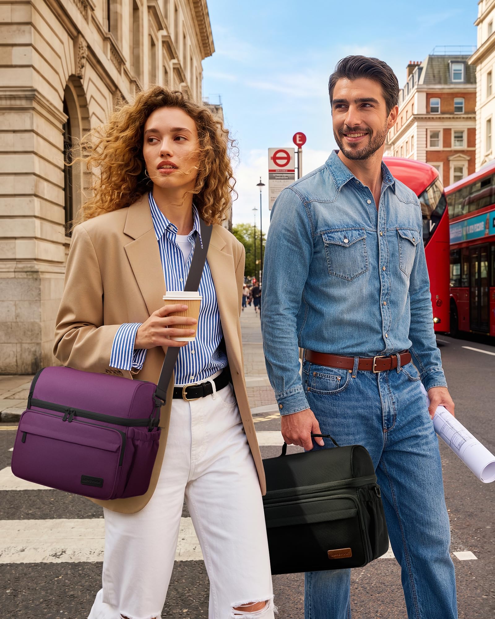 LOVEVOOK removable adjustable shoulder strap and handle for comfortable carrying