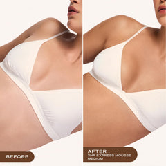 Loving Tan with applicator mitt demonstrating even streak-free coverage