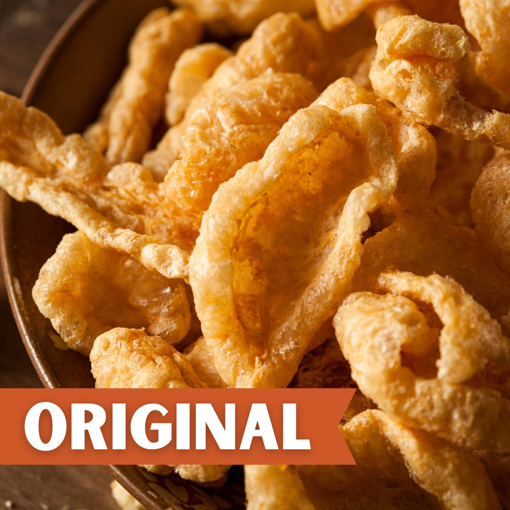 Lowrey's pork rinds beside dipping sauces illustrating versatile serving options