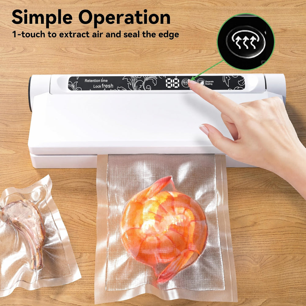 LSA Apparel sealer tucked inside kitchen drawer demonstrating convenient storage