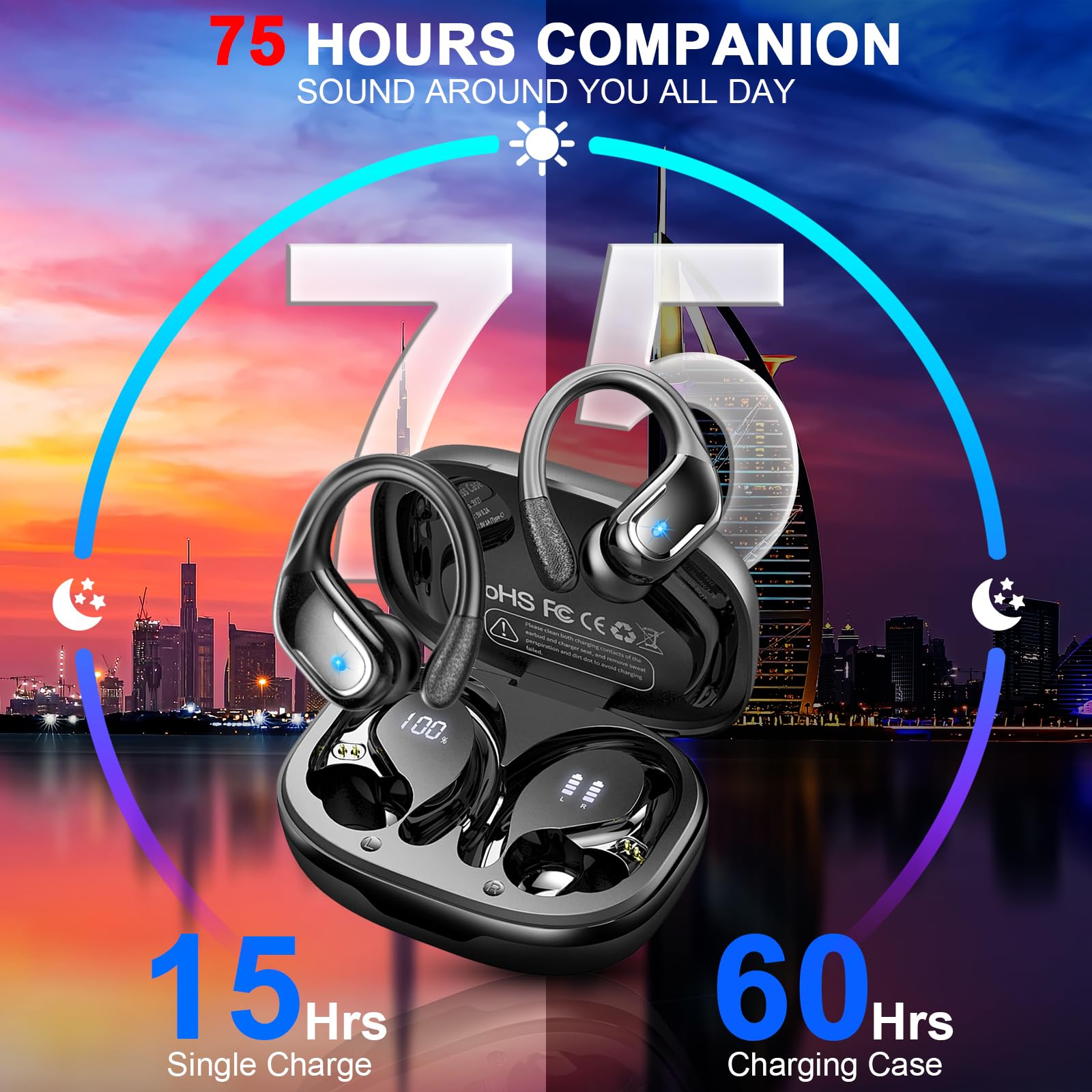 Ltinist earhook close-up illustrating secure fit for active movement