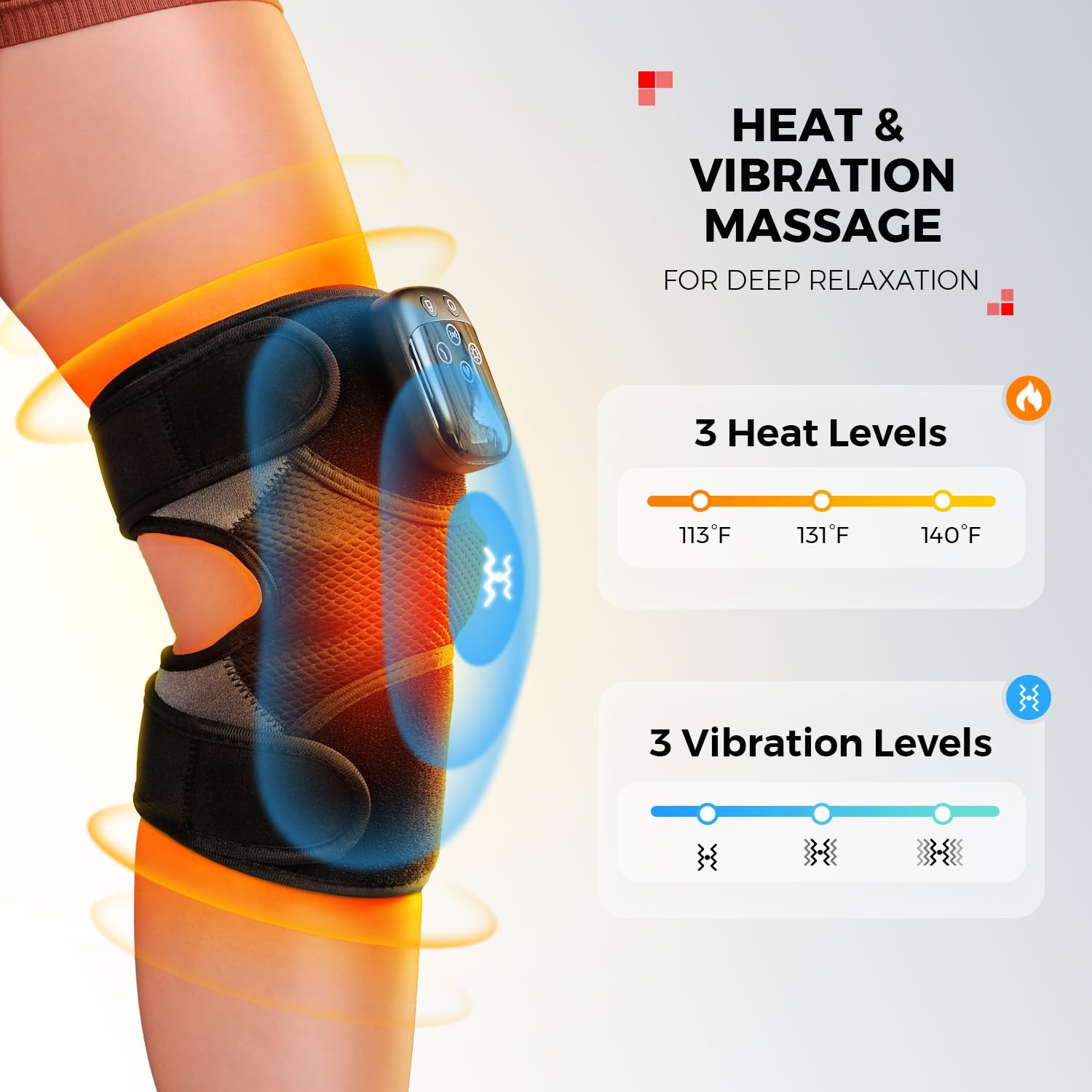 LTW lifestyle image wearing massager while standing and moving