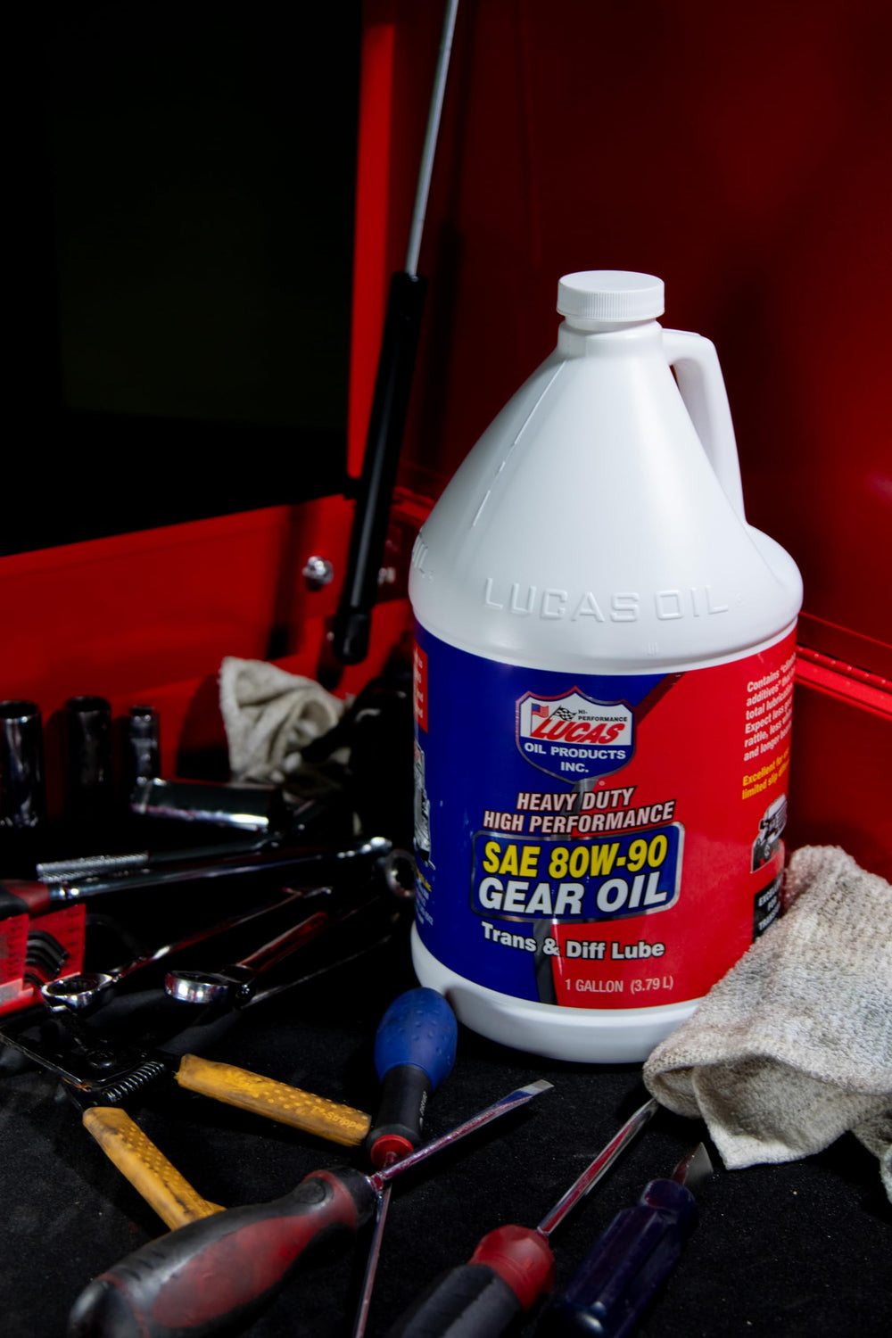 Lucas Oil applied to axle during service illustrating heavy-duty protection under load