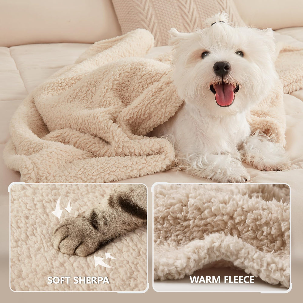 Luciphia sherpa fleece close-up showing plush texture and cozy comfort benefit