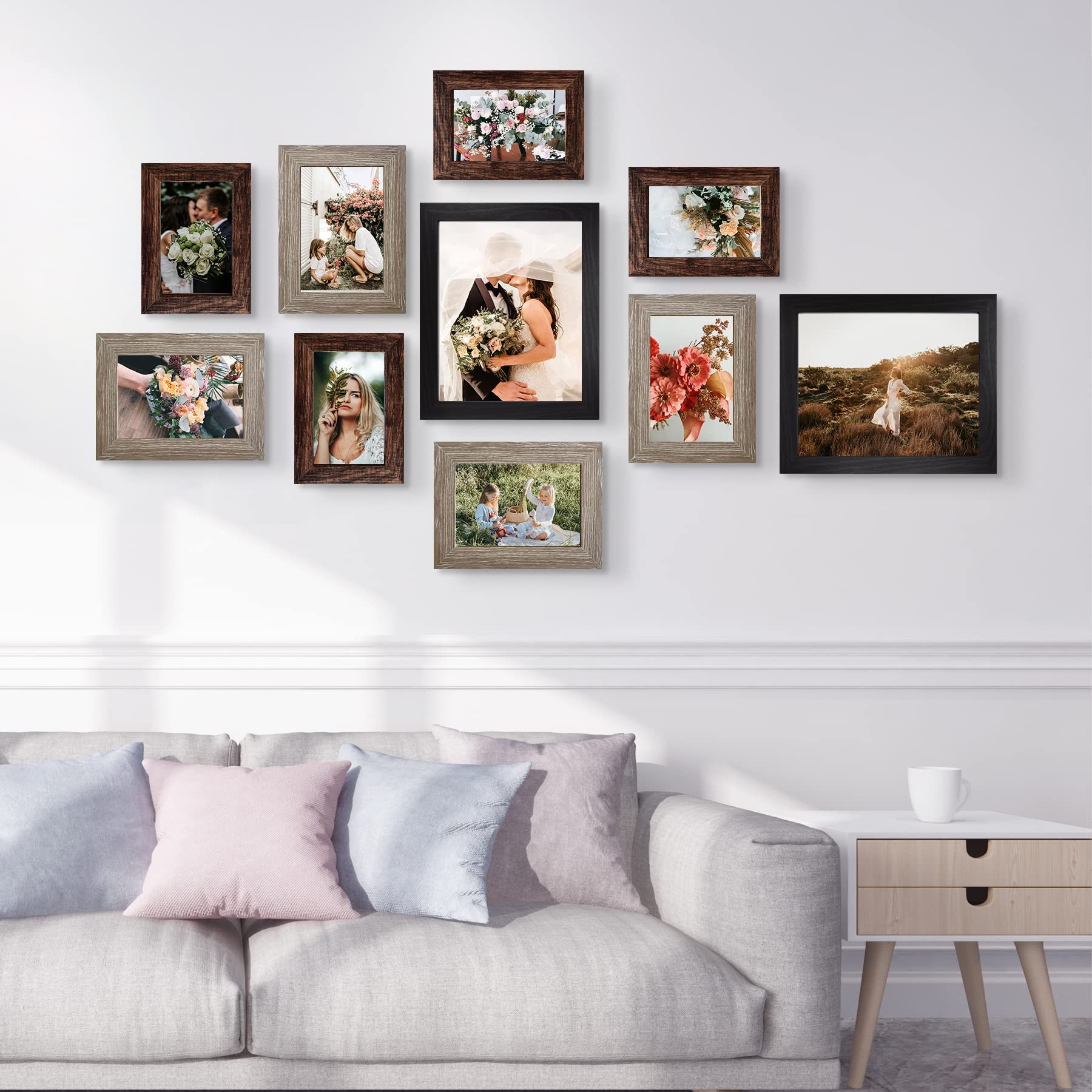 LUCKYLIFE 8x10 frame front view showing crisp edges and clear plexiglass protection