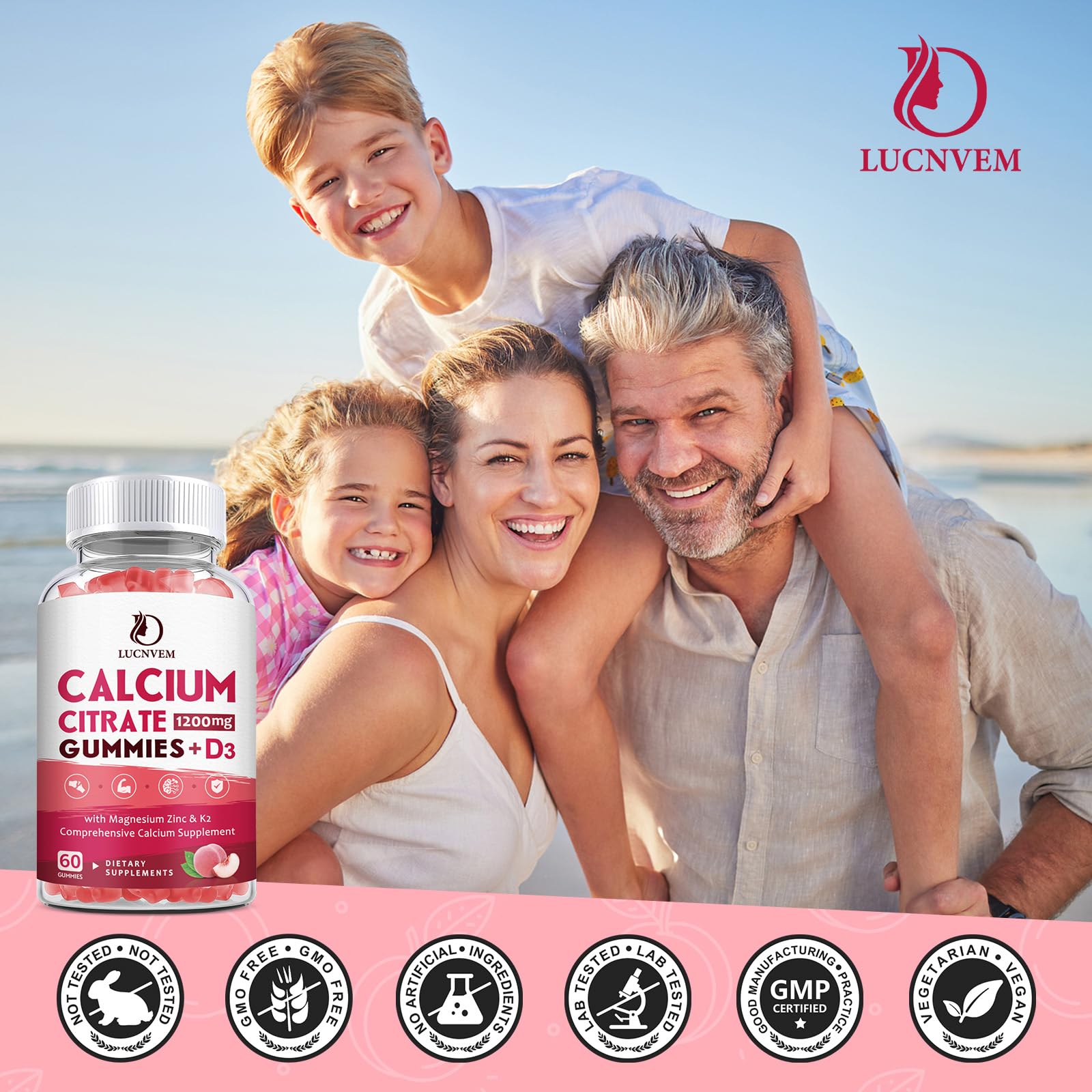 LUCNVEM gummies on a breakfast table to show convenient daily routine benefit