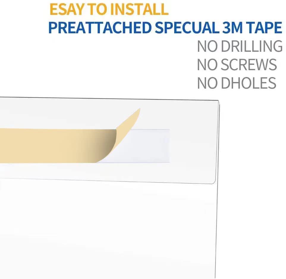 Ludery 3M adhesive back detail highlighting fast tool-free installation