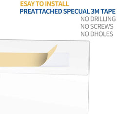 Ludery 3M adhesive back detail highlighting fast tool-free installation