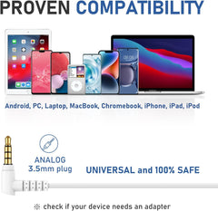 LUDOS FEROX 3.5mm plug and cable showing universal compatibility benefit