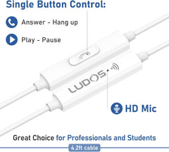 LUDOS FEROX inline microphone and control for hands-free calls benefit