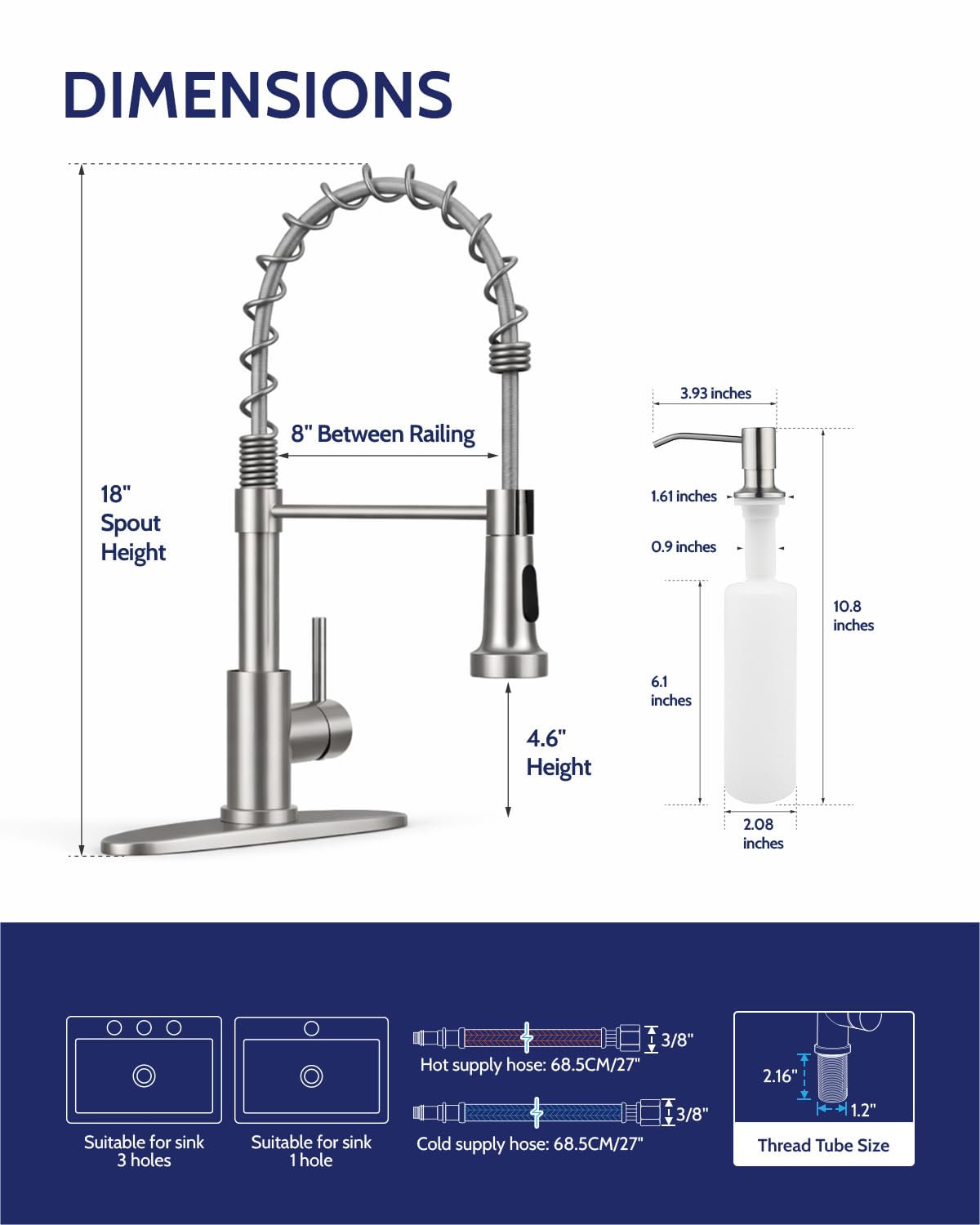 LUFEIDRA close-up of spout and handle highlighting easy control