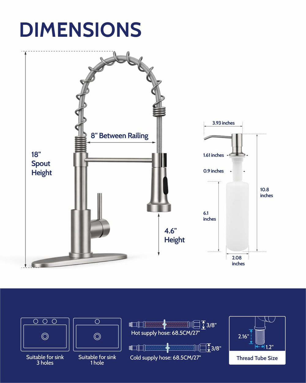 LUFEIDRA close-up of spout and handle highlighting easy control