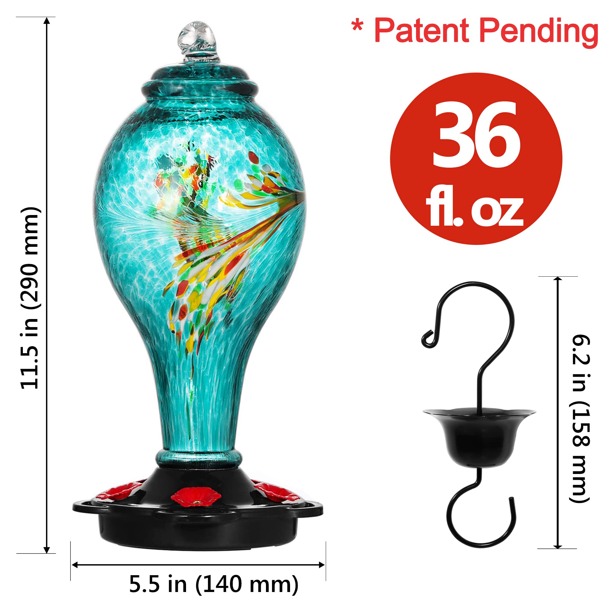 LUJII hanging in garden lifestyle scene attracting hummingbirds benefit