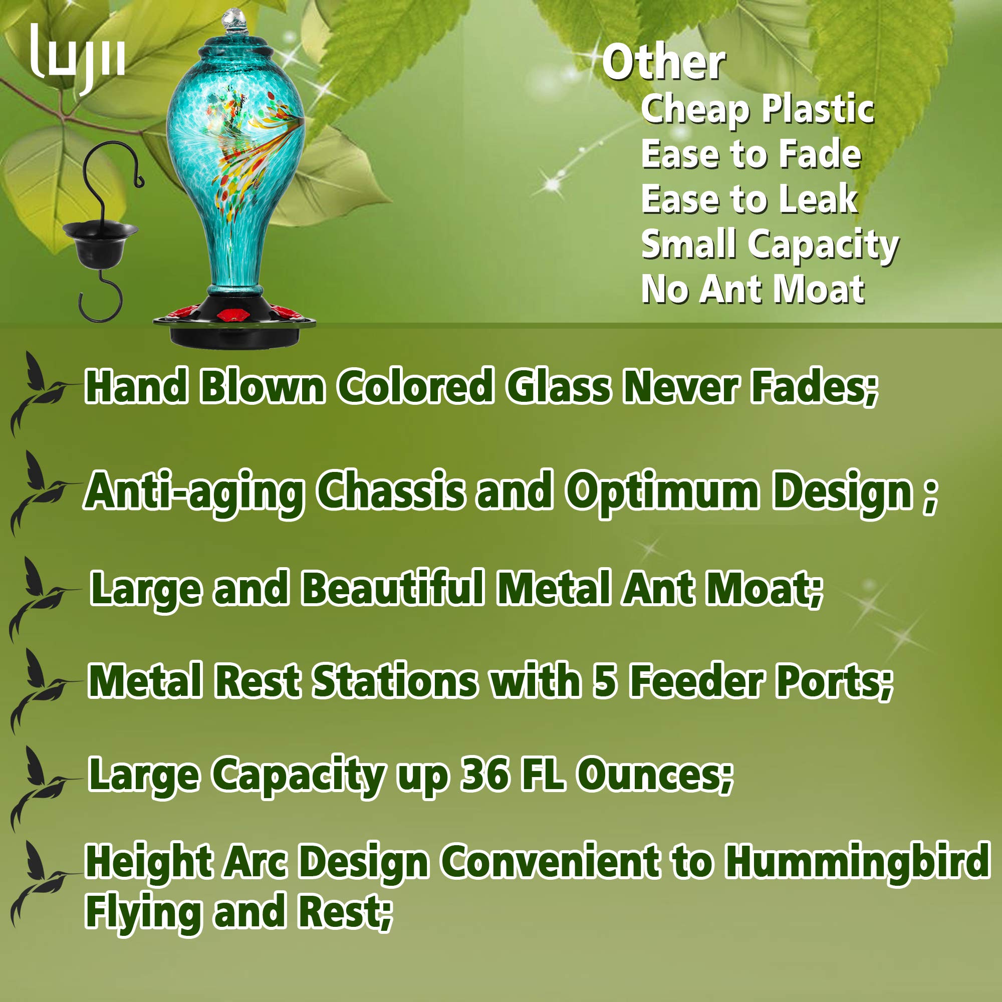 LUJII wide-mouth reservoir top view enabling easy filling benefit