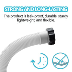 Lukdin corrugated hose texture close-up highlighting flexibility and anti-kink benefit