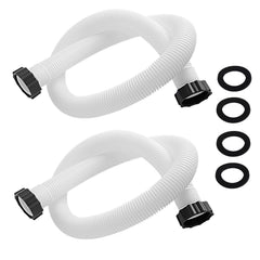 Lukdin front view of two 59-inch replacement pool hoses showing ready-to-install pair and benefits