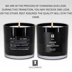 Lulu Candles wick detail highlighting 100% cotton wick for clean burn benefit