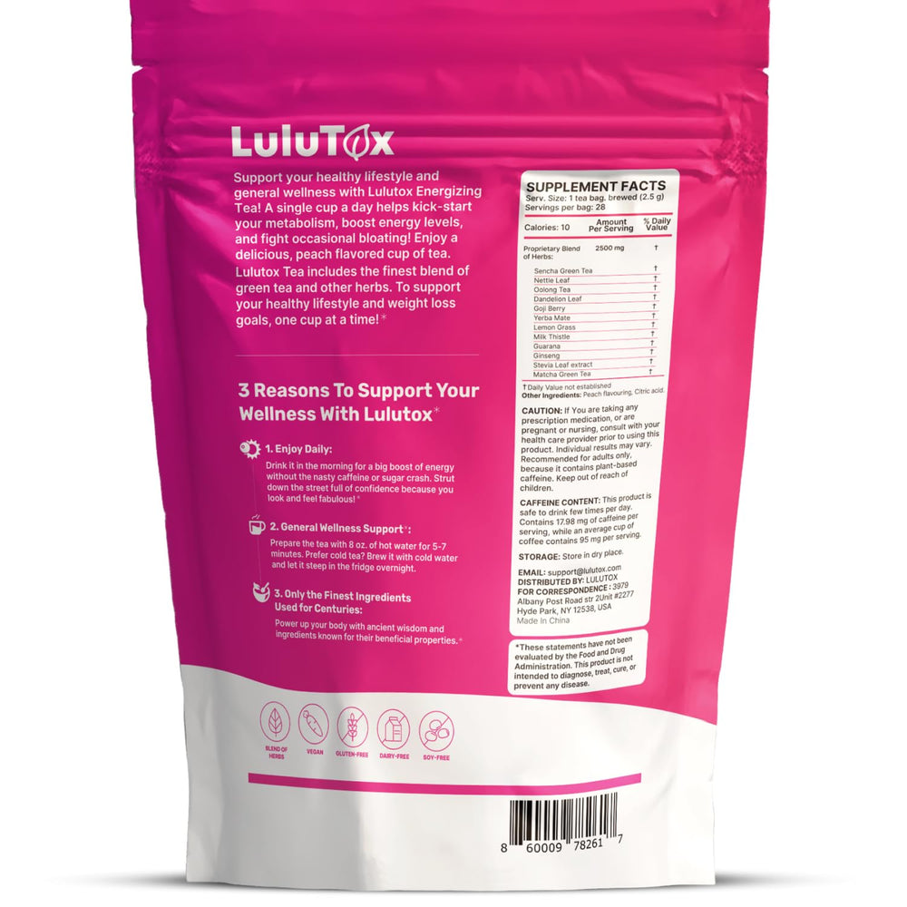LULUTOX close-up of dry tea leaves highlighting natural ingredients