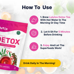 LULUTOX iced peach tea in glass offering refreshing hydration