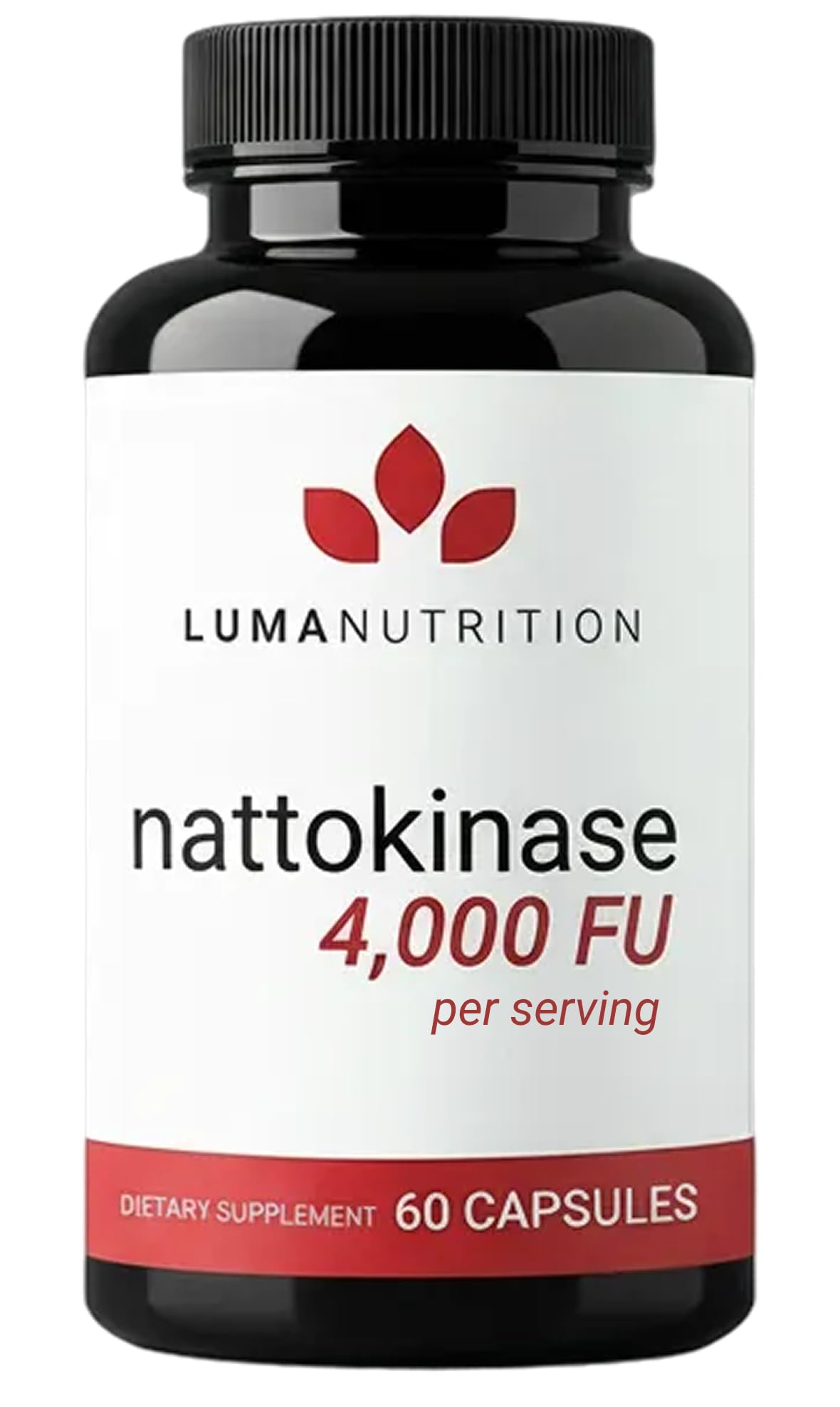 Luma Nutrition bottle front view showing 60-capsule heart-support supplement benefit