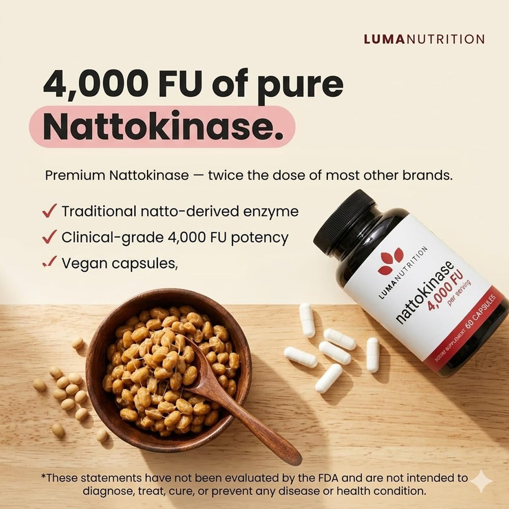 Luma Nutrition supplement label and facts emphasizing 4000 FU potency and transparency benefit