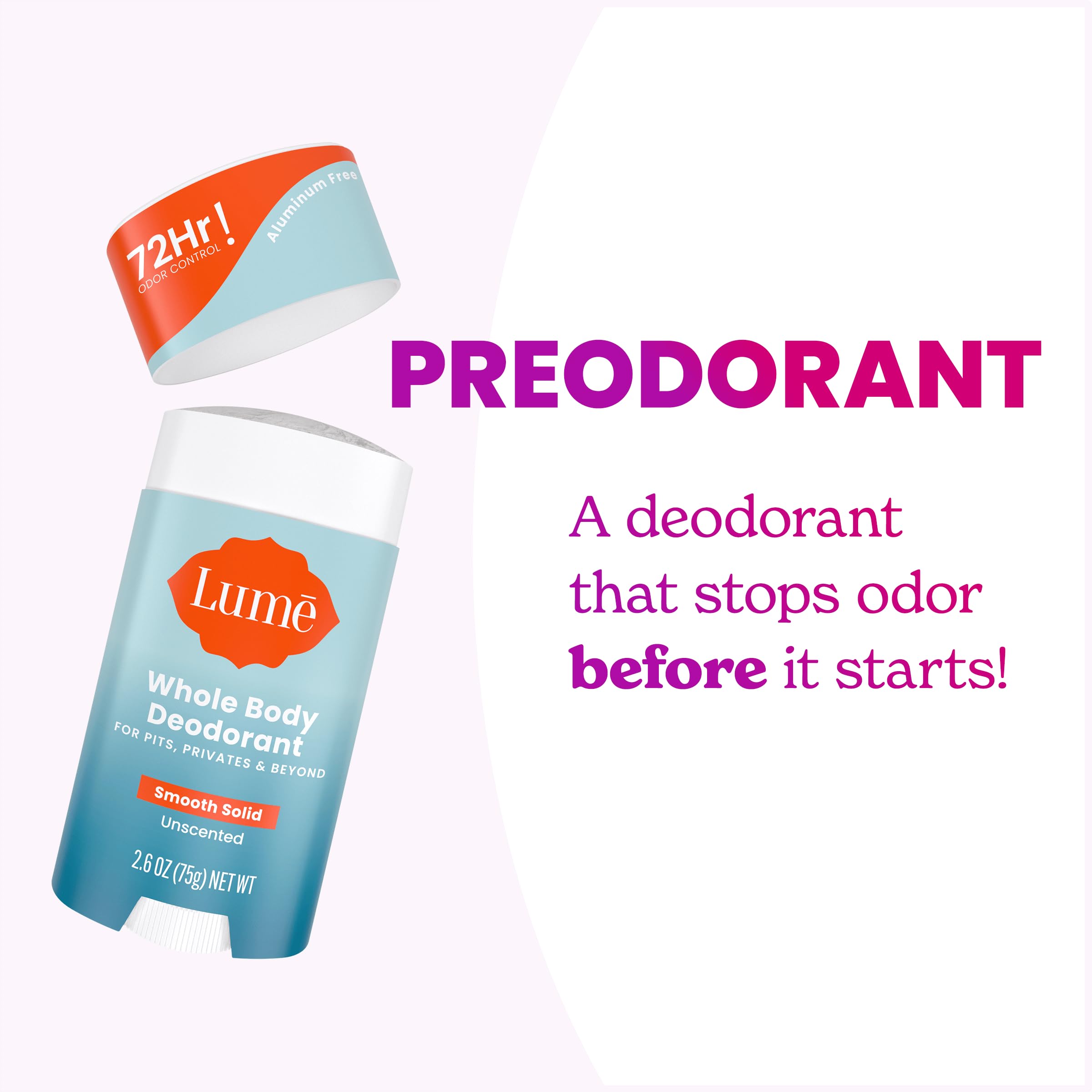 Applying Lume to intimate area showing gentle whole-body use benefit