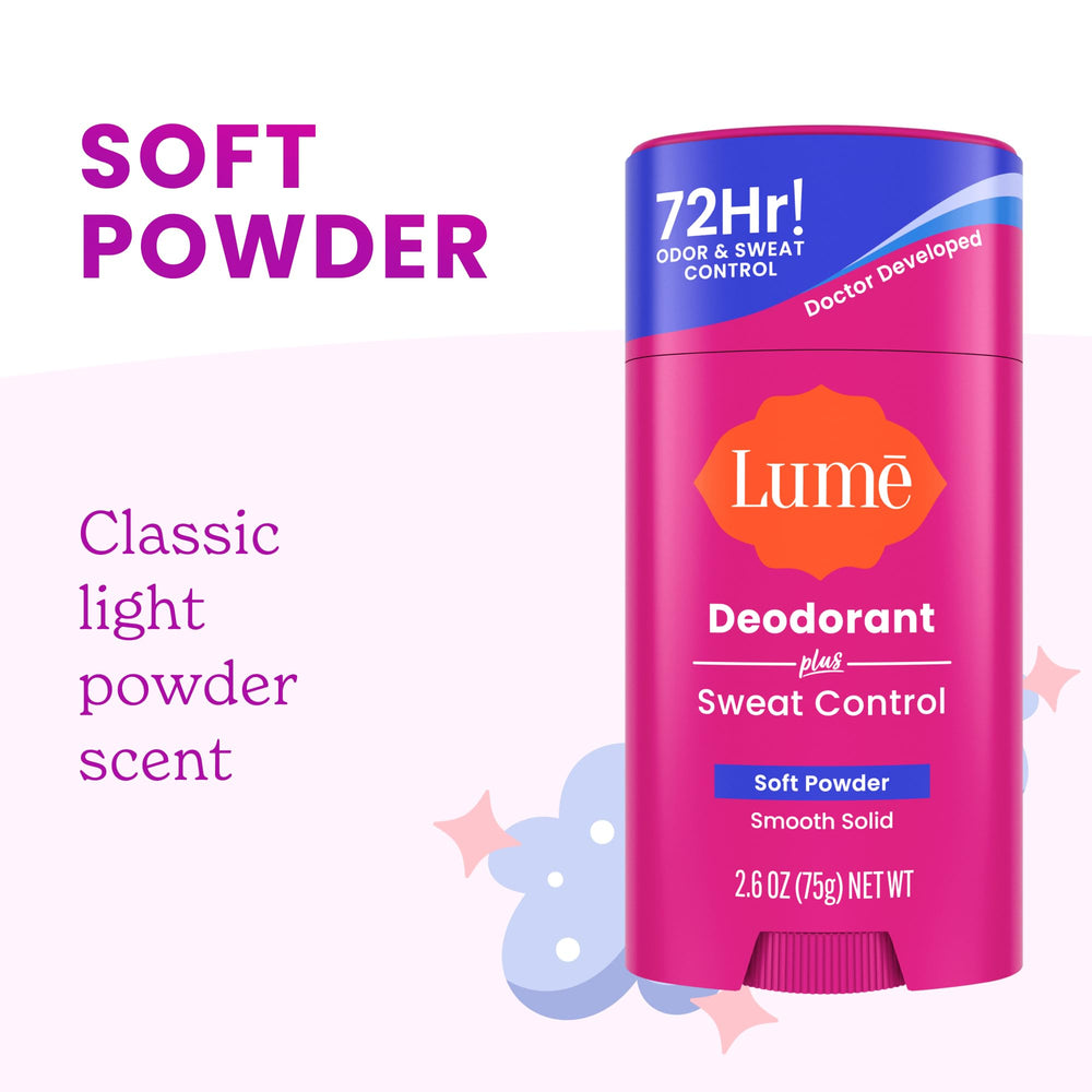 Applying Lume underarm demonstrating targeted sweat and odor control