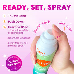 Lume mini 1oz and full 3.6oz bottles side by side for portable convenience