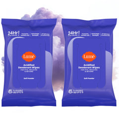Lume front packaging showing soft powder scent and benefits