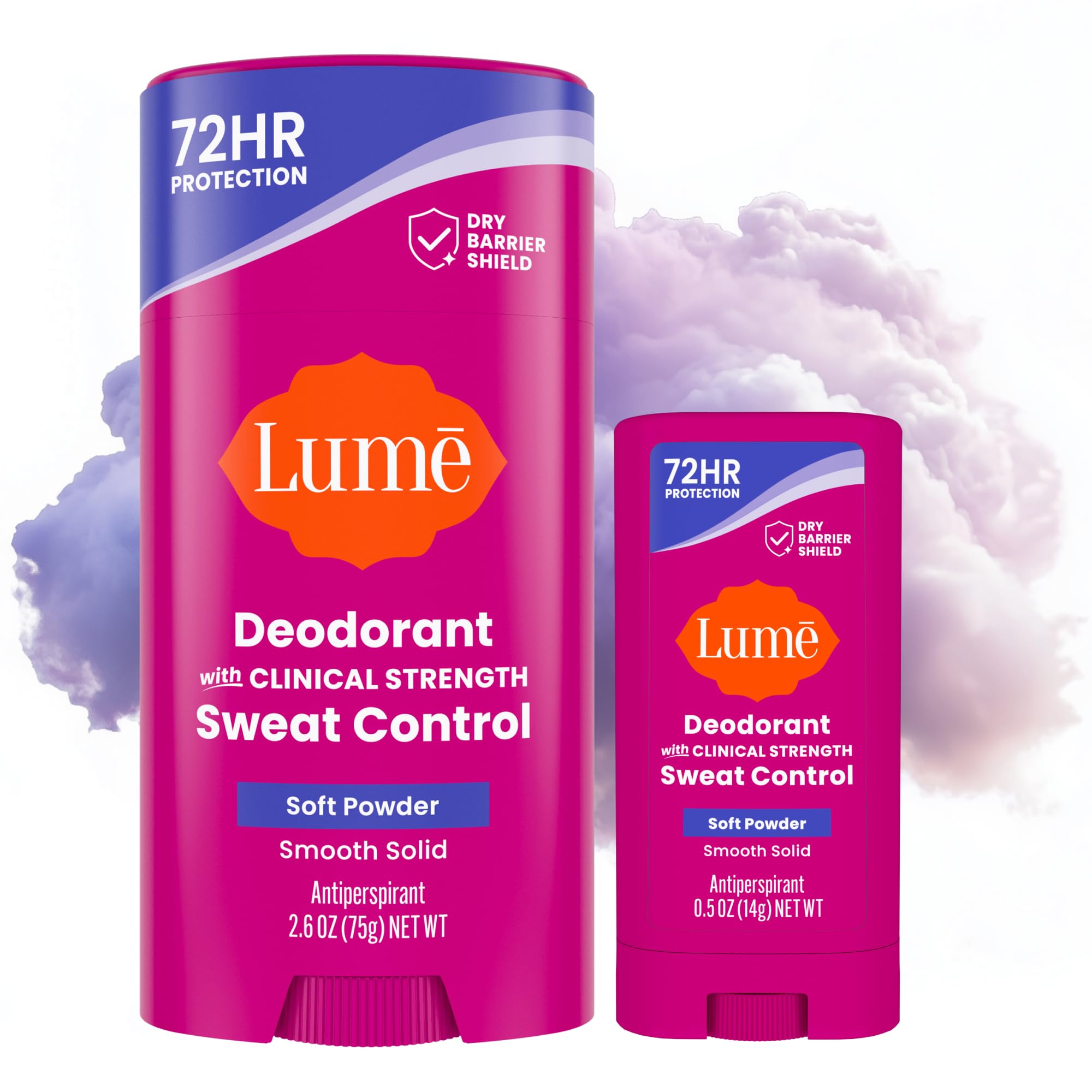 Lume solid stick front view showing packaging and easy application