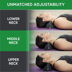 Lumia Wellness in use on floor demonstrating comfortable passive neck decompression at home