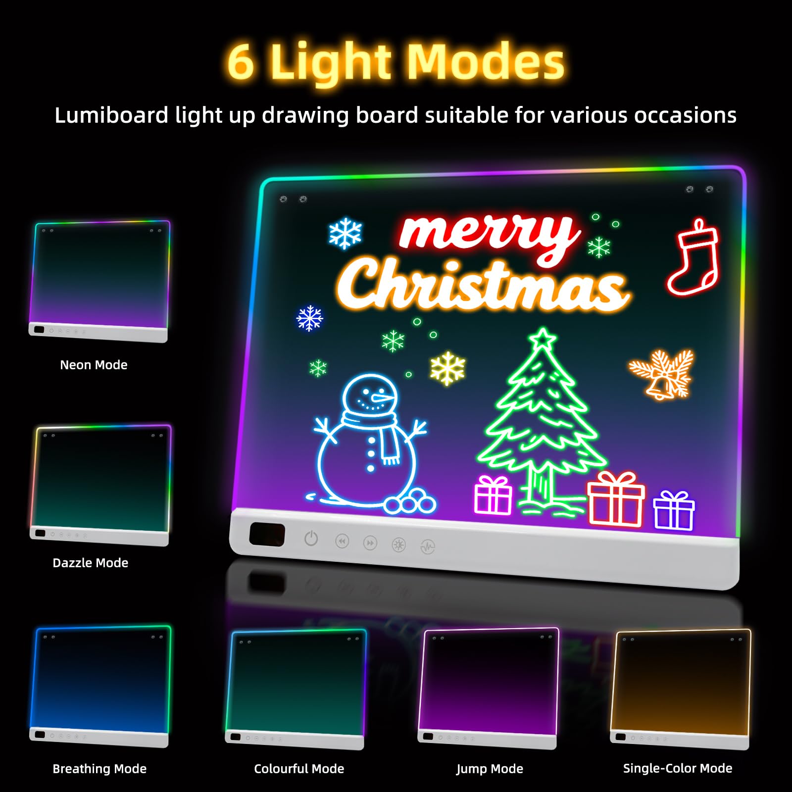 Child using Lumiboard drawing that demonstrates creativity and focus benefit