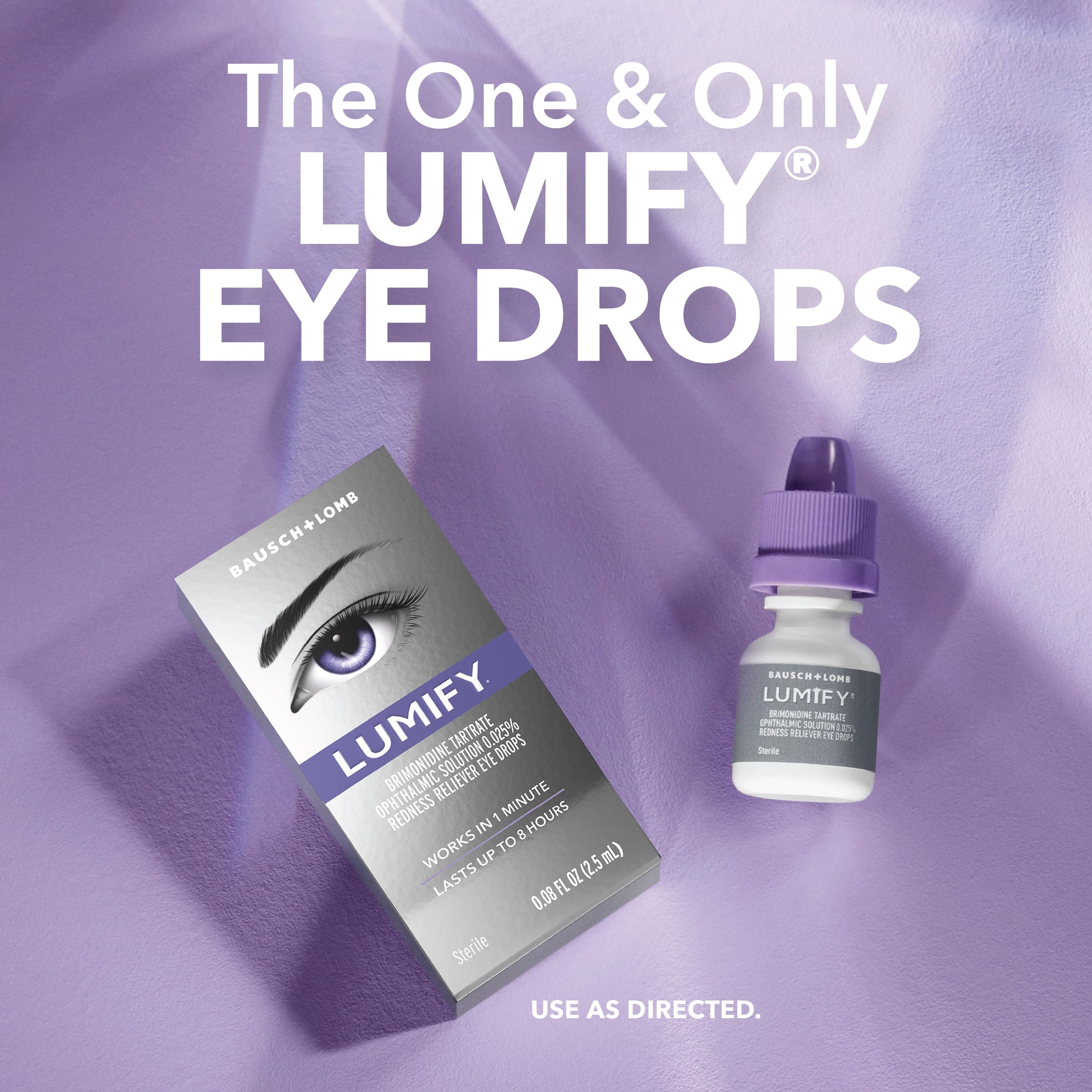 LUMIFY application on eye demonstrating easy one-drop use