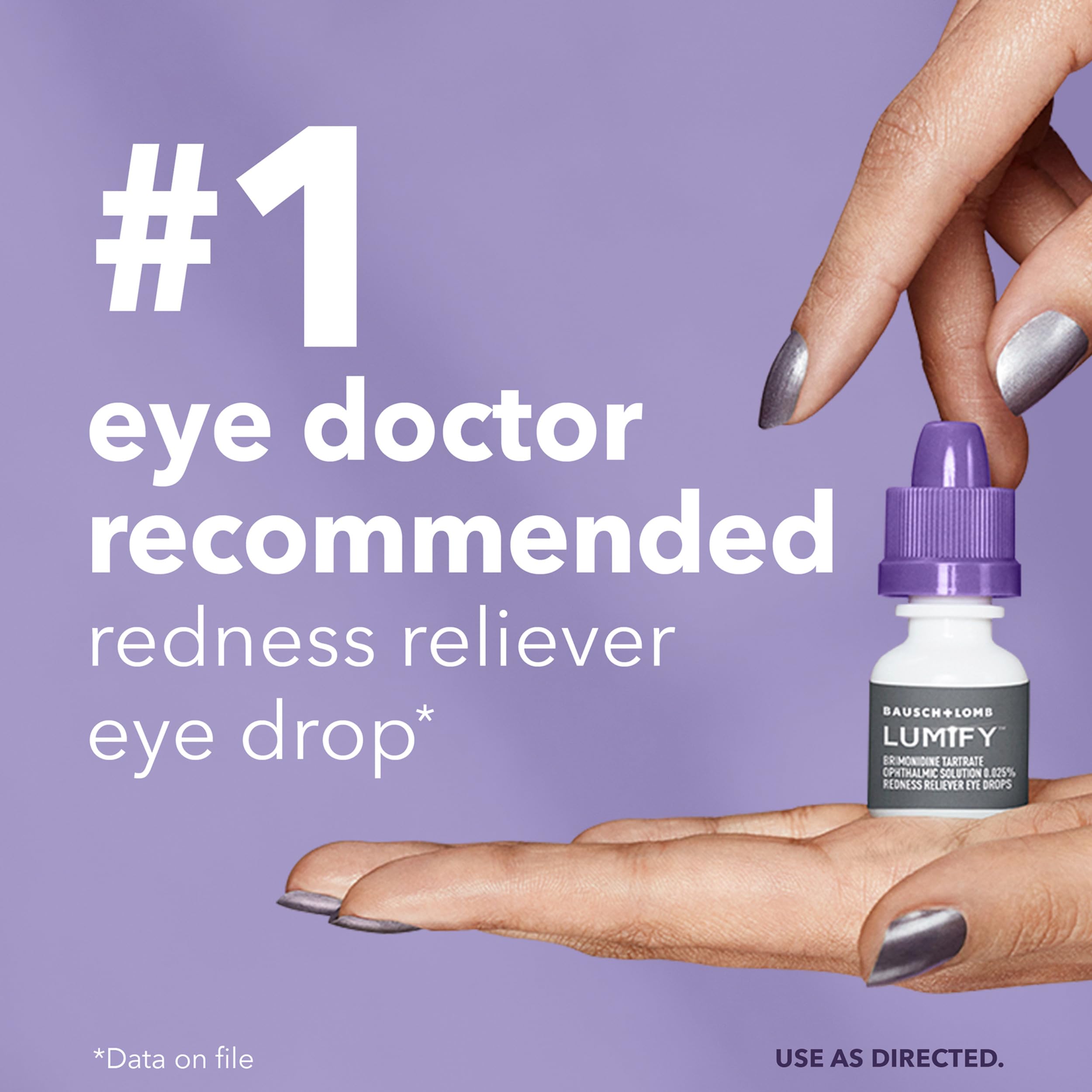 LUMIFY close-up droplet ready to apply for quick redness relief