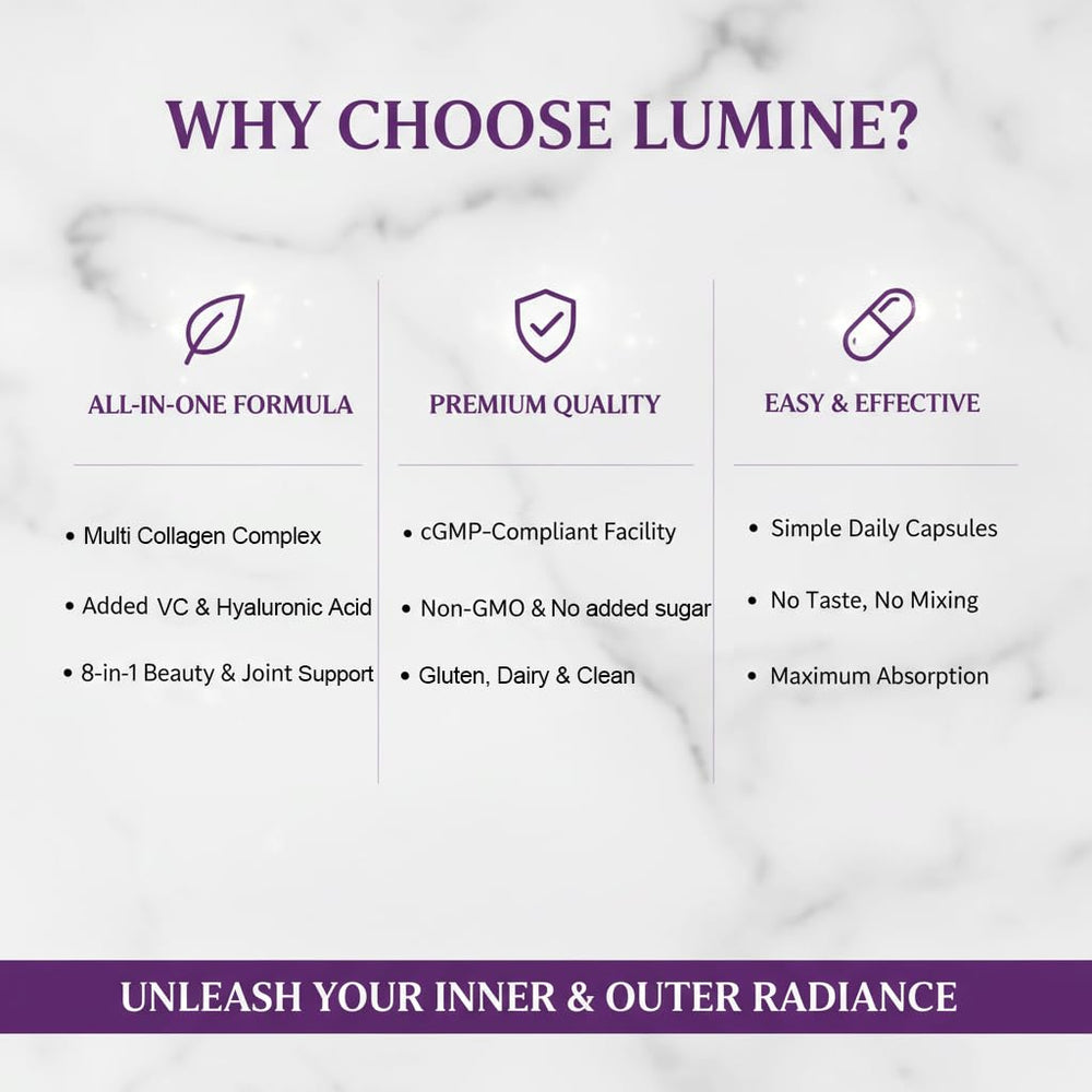 LUMINE capsules inside a travel pouch, portability for on-the-go routines