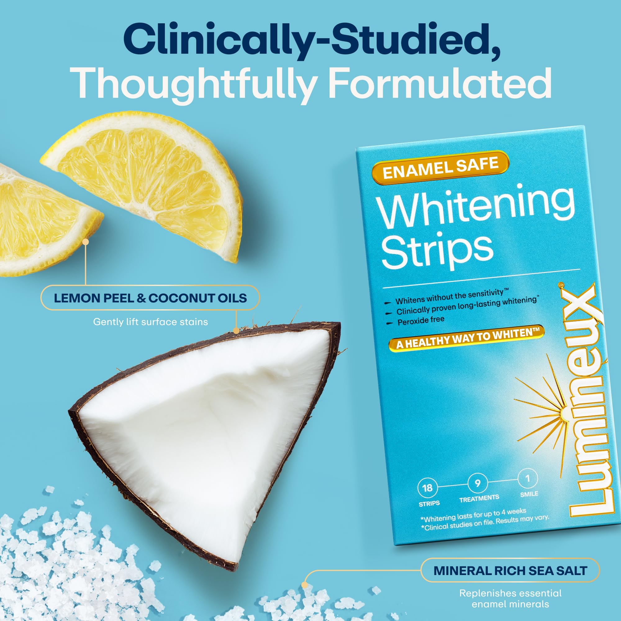 Lumineux before and after comparison showing visible stain reduction
