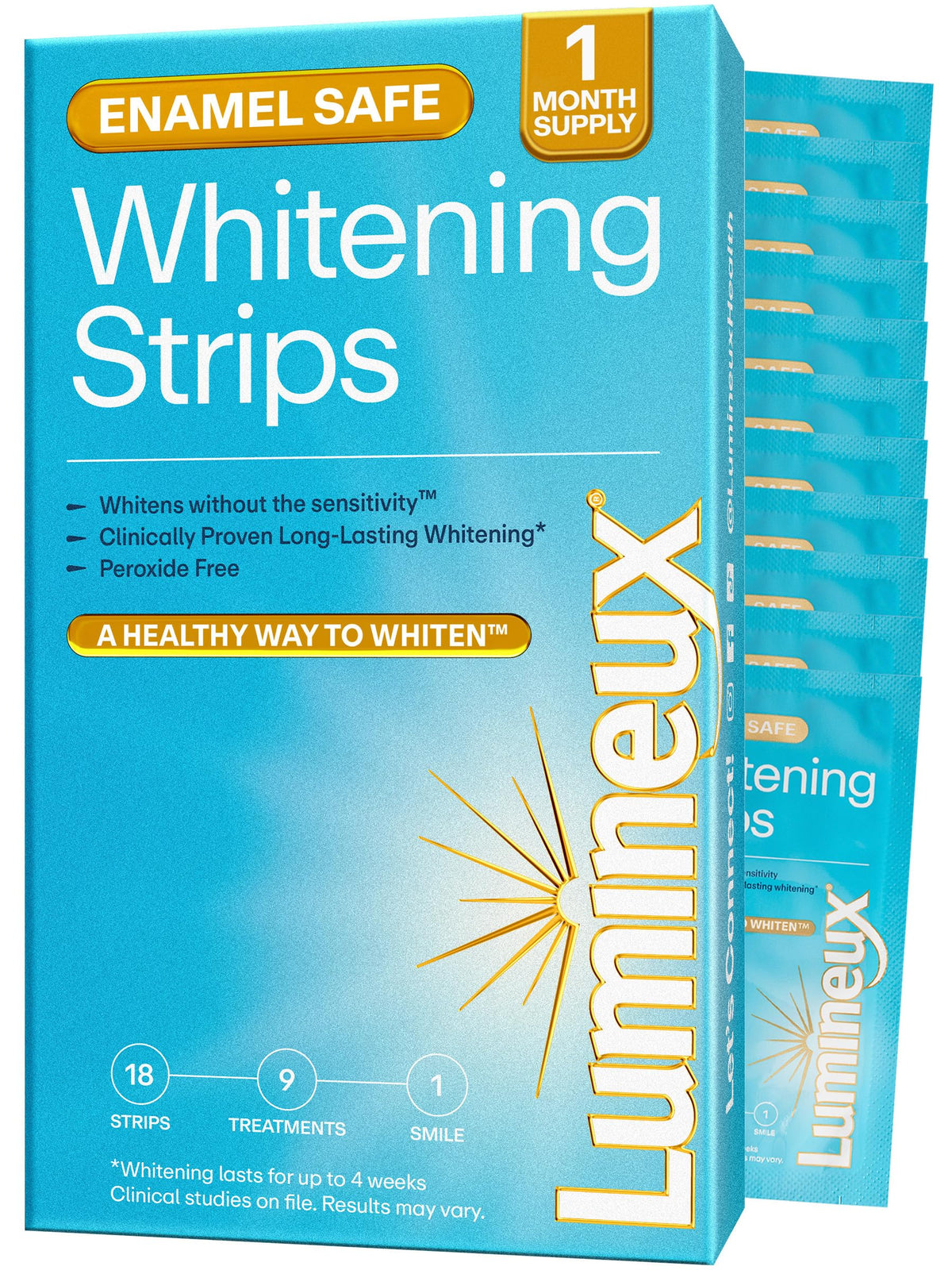Lumineux front packaging showing clean design and nine-treatment benefit