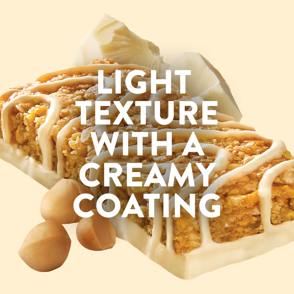 Macro shot of crispy center in Luna Bar showing light crunch and satisfying bite