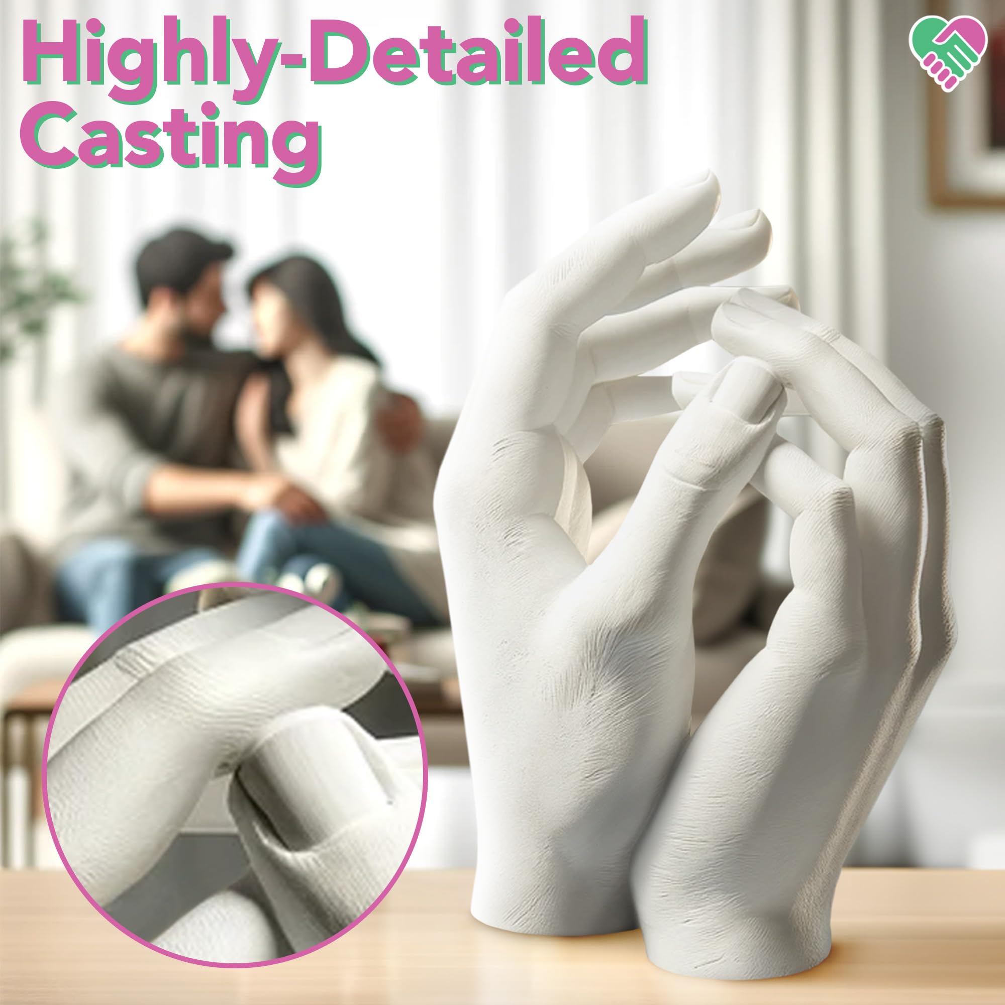 Luna Bean hands in mold action capturing emotional moment and precise detail