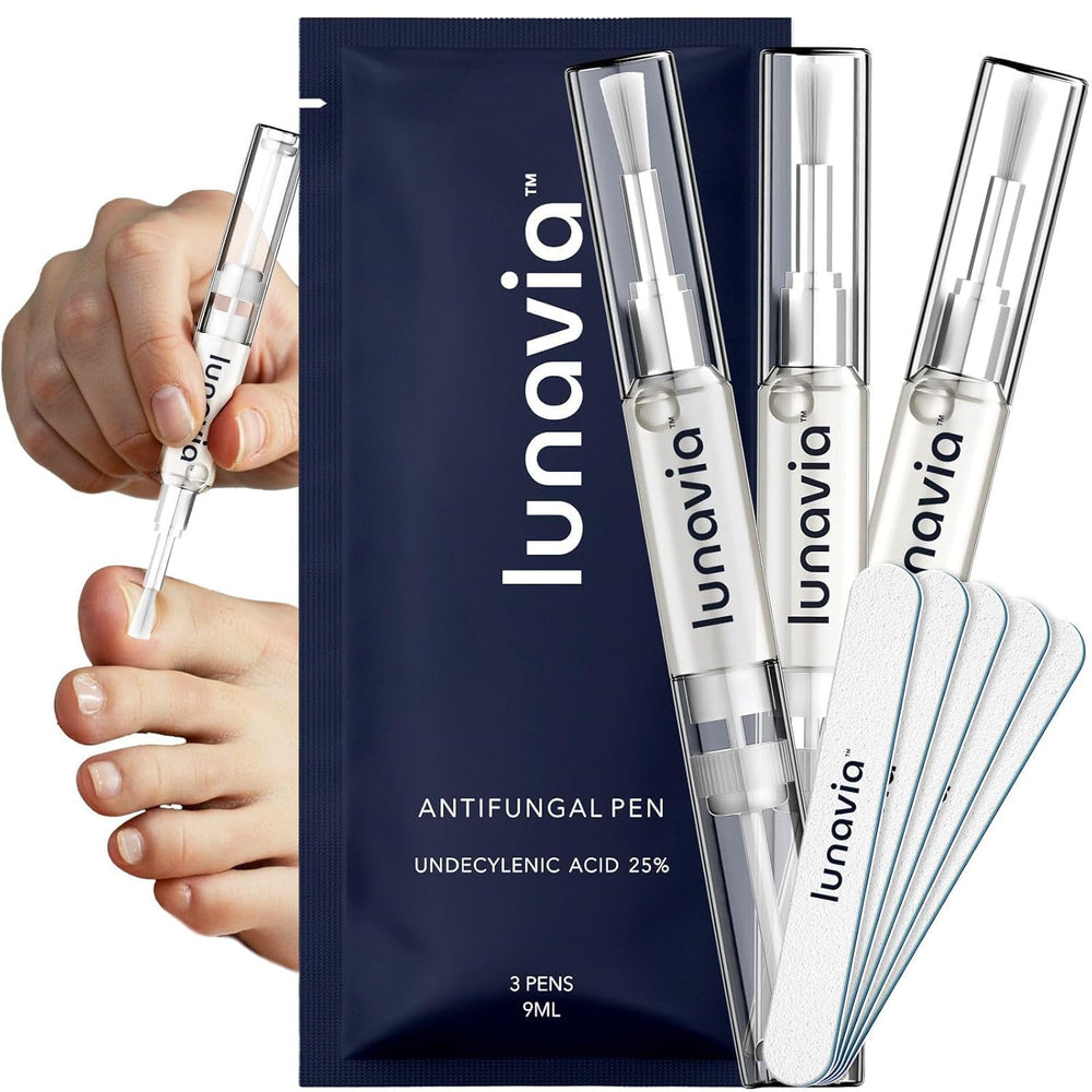 lunavia front packaging 3-pack showing pens and benefits for quick treatment
