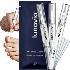 lunavia front packaging 3-pack showing pens and benefits for quick treatment
