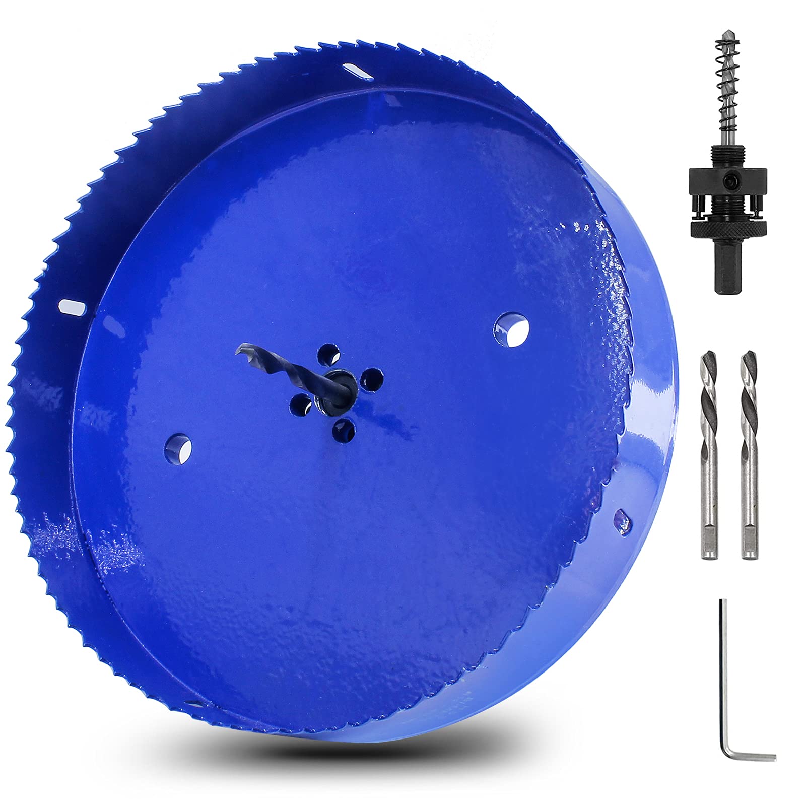 Luomorgo front view of hole saw and arbor showing complete kit benefits
