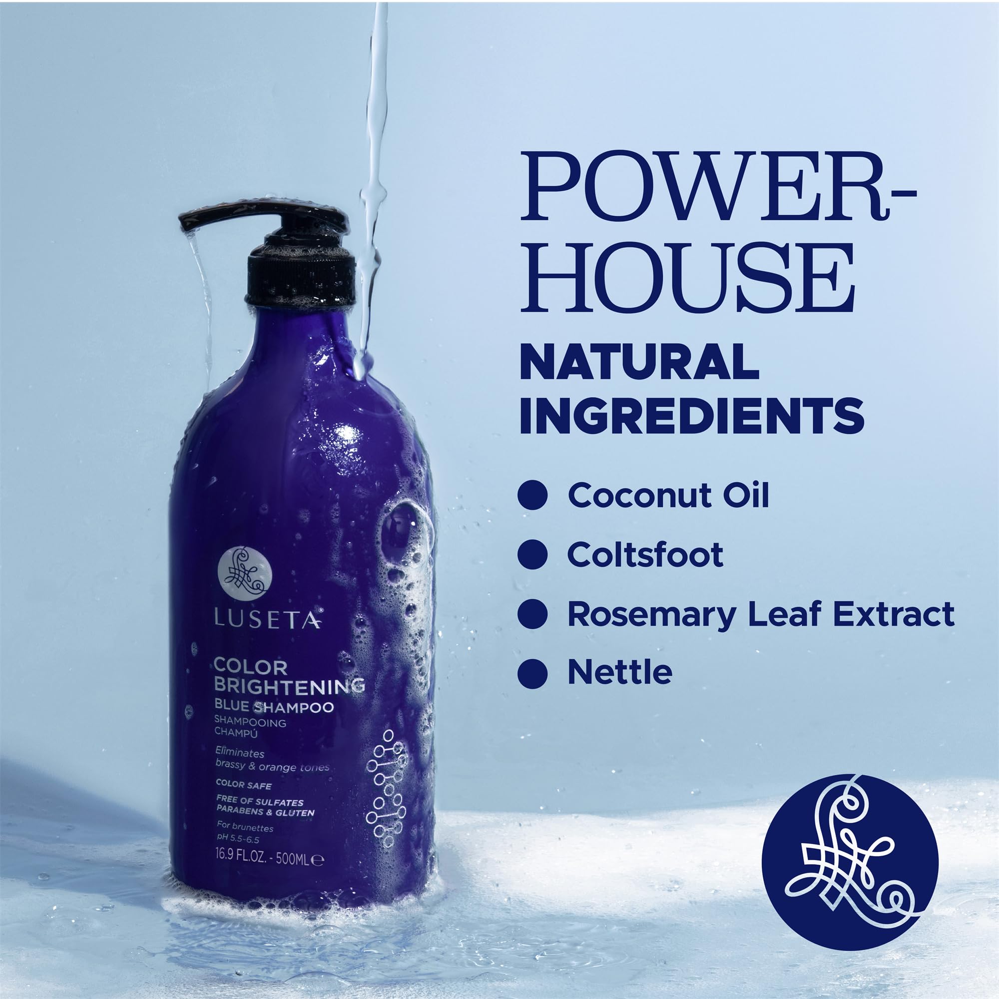 Luseta foamy lather in hand illustrating effective pigment deposit benefit
