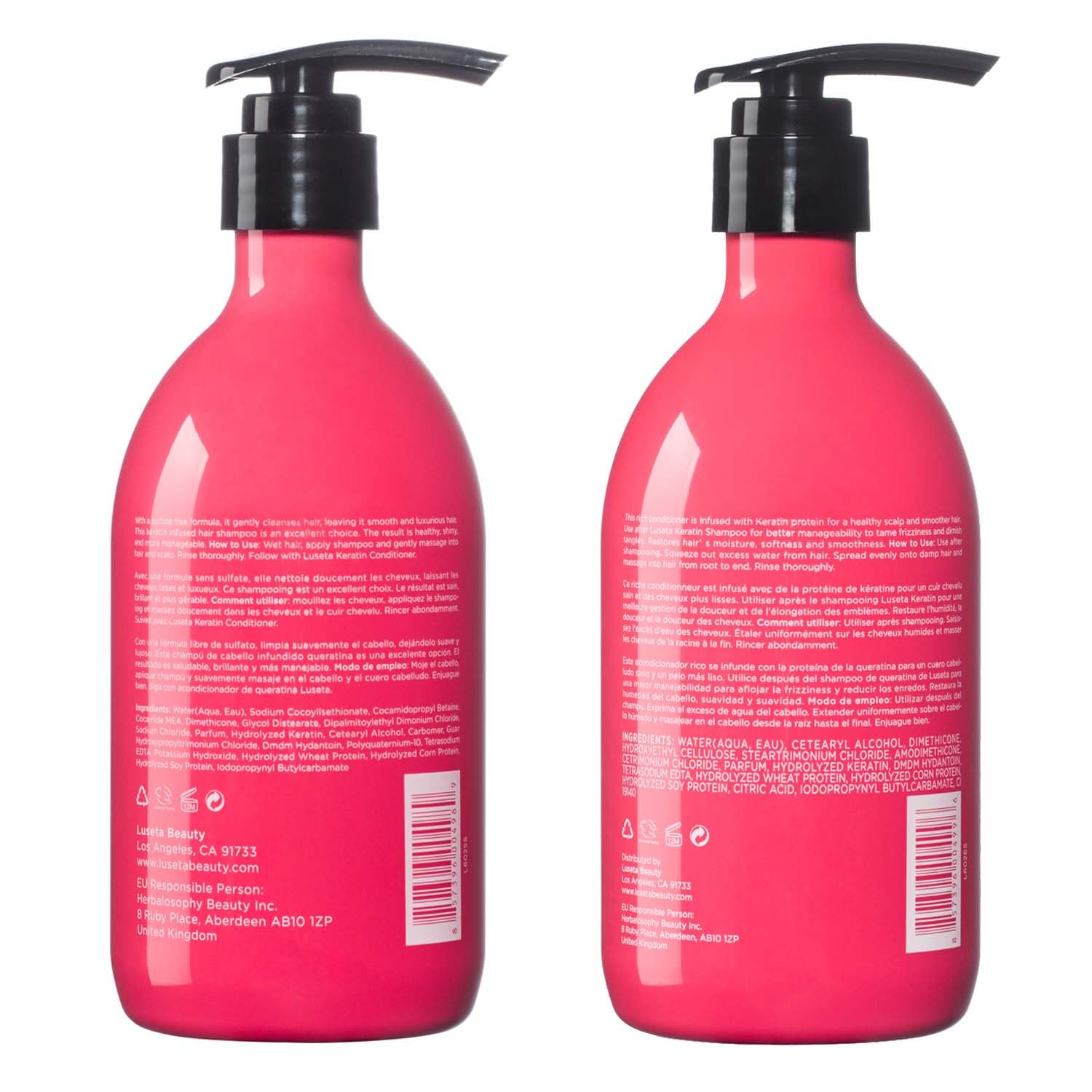 Luseta set on bathroom shelf styled for everyday haircare inspiration